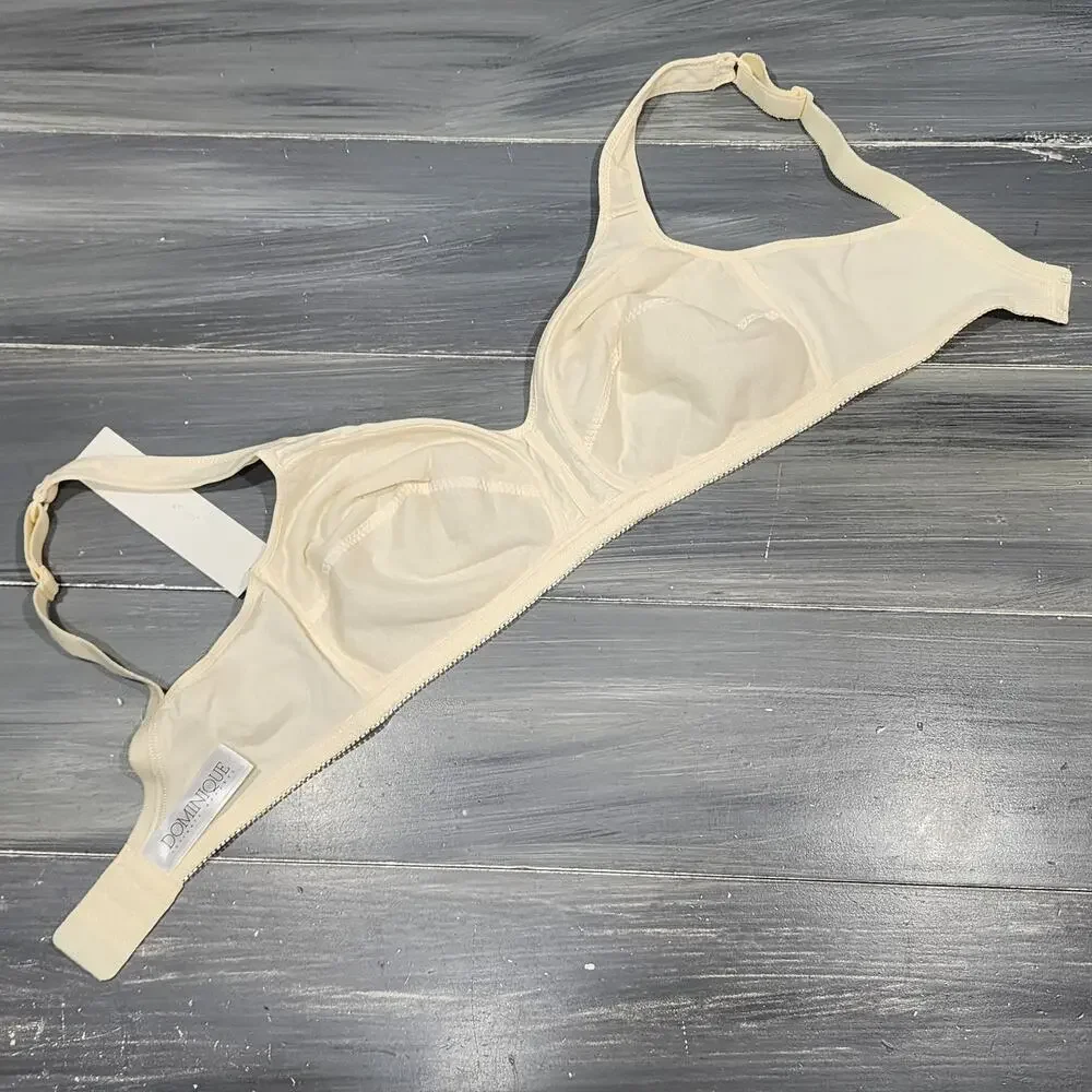 Dominique Isabelle Everyday‎ Wire-Free Cotton Lined Bra 34B Champagne